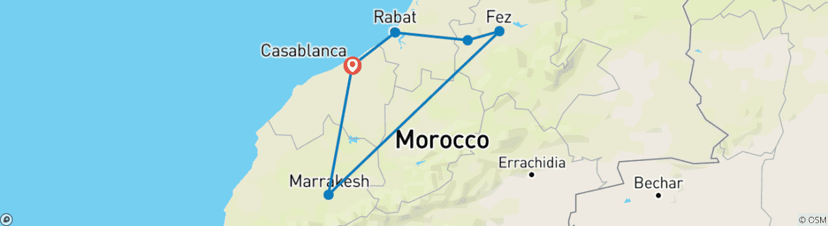 Imagen de un mapa que muestra la ruta del circuito