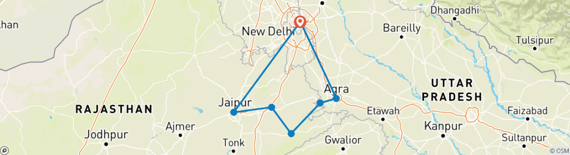 Imagen de un mapa que muestra la ruta del circuito