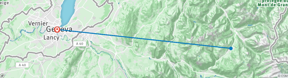 Karte mit der Reiseroute
