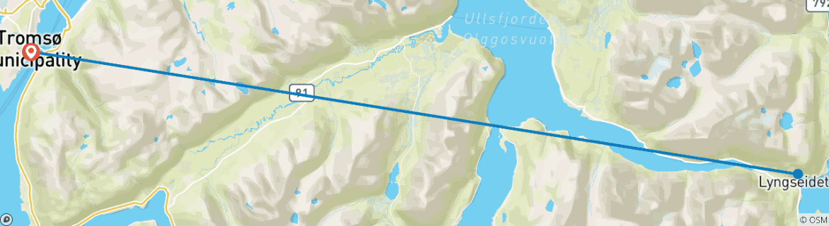 Karte mit der Reiseroute