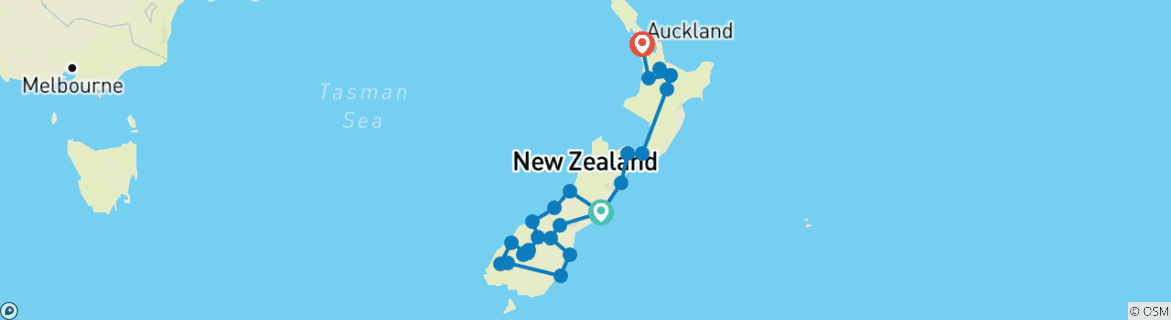 Carte du circuit Nouvelle-Zélande Marvel
