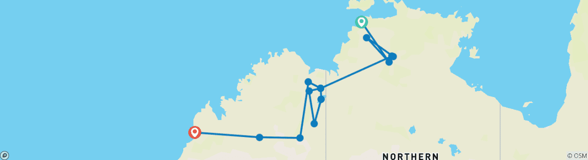 Imagen de un mapa que muestra la ruta del circuito