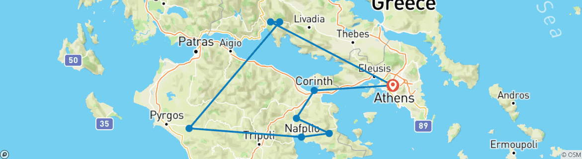 Imagen de un mapa que muestra la ruta del circuito