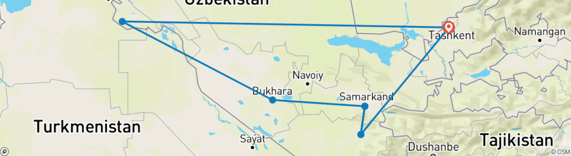 Imagen de un mapa que muestra la ruta del circuito