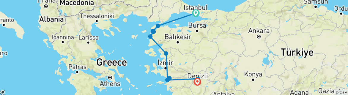 Imagen de un mapa que muestra la ruta del circuito