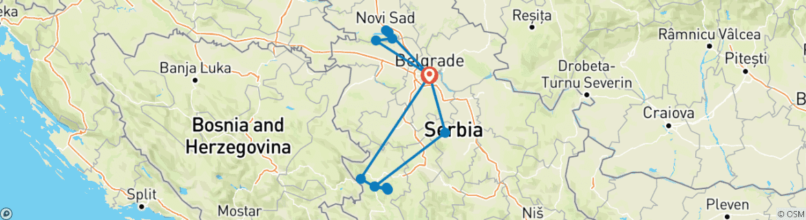 Mapa de Grupo reducido: Descubre Serbia