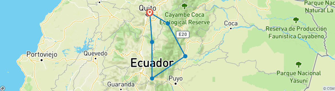 Imagen de un mapa que muestra la ruta del circuito