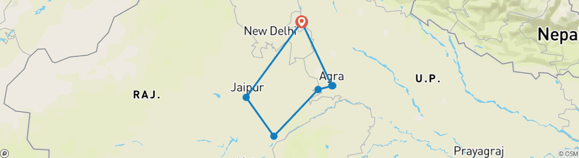 Imagen de un mapa que muestra la ruta del circuito