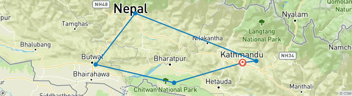 Imagen de un mapa que muestra la ruta del circuito