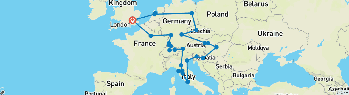 Imagen de un mapa que muestra la ruta del circuito