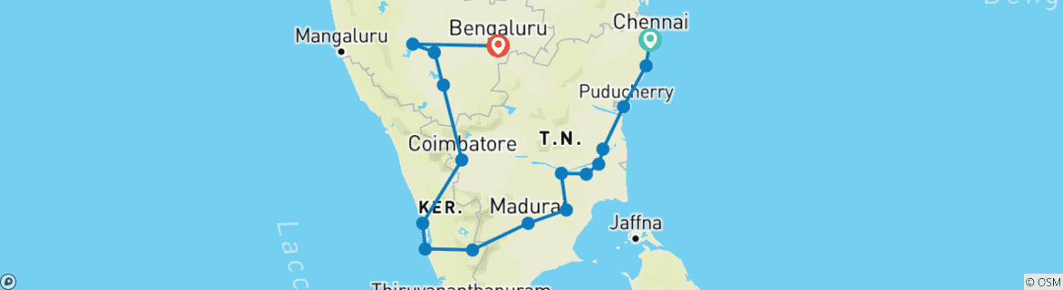Imagen de un mapa que muestra la ruta del circuito