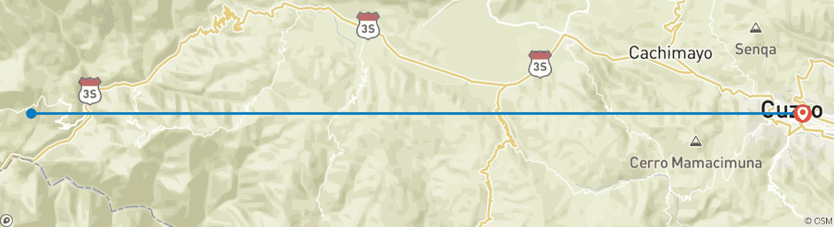 Carte du circuit Trek d'une journée au lac Humantay depuis Cusco
