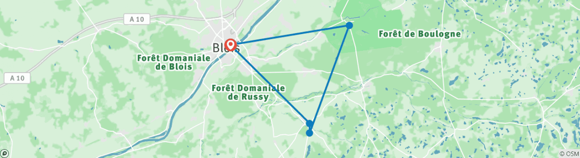 Karte mit der Reiseroute