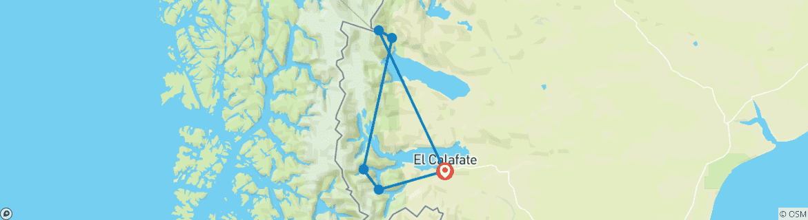 Karte mit der Reiseroute