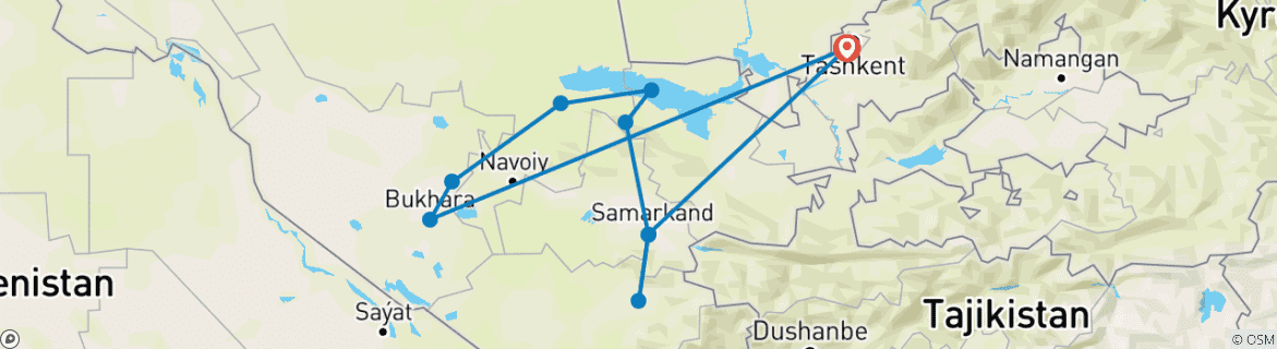 Imagen de un mapa que muestra la ruta del circuito