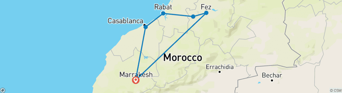 Imagen de un mapa que muestra la ruta del circuito