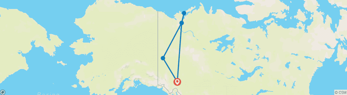 Image d'une carte montrant l'itinéraire du circuit