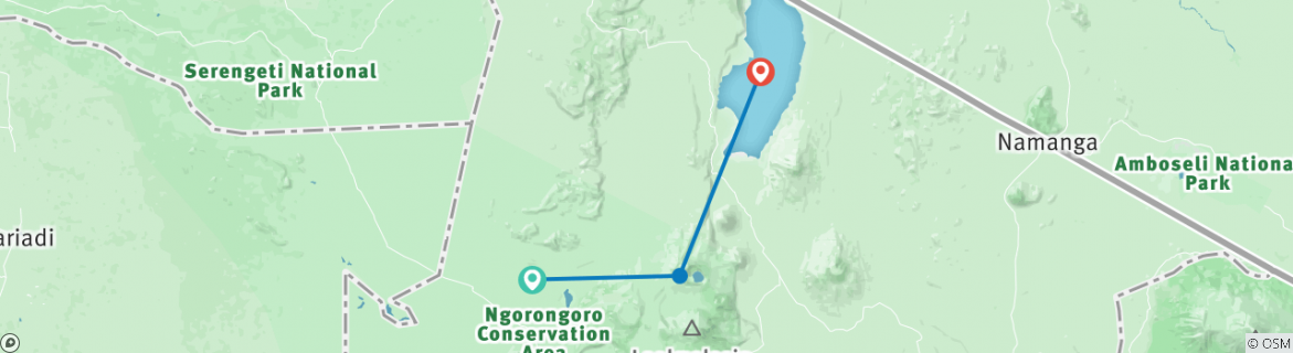 Karte mit der Reiseroute