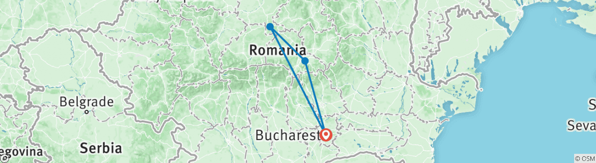 Karte mit der Reiseroute