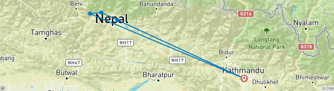 Imagen de un mapa que muestra la ruta del circuito