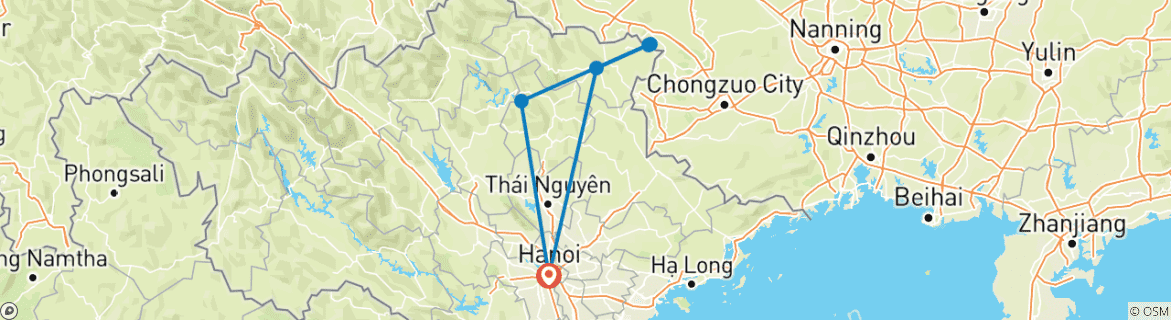 Imagen de un mapa que muestra la ruta del circuito