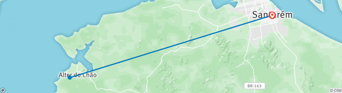 Karte mit der Reiseroute