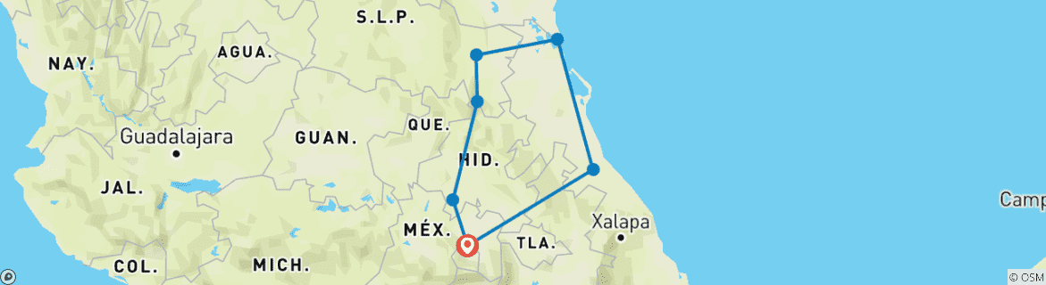 Imagen de un mapa que muestra la ruta del circuito
