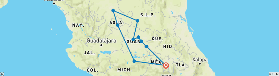 Imagen de un mapa que muestra la ruta del circuito