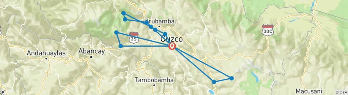 Imagen de un mapa que muestra la ruta del circuito
