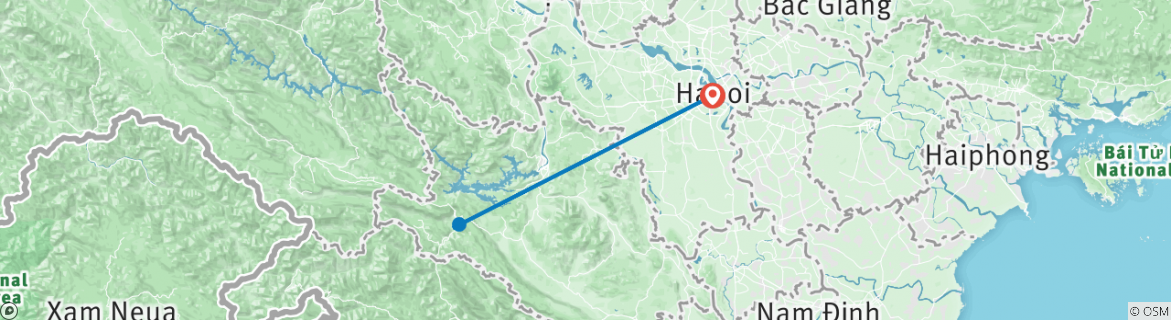 Karte mit der Reiseroute