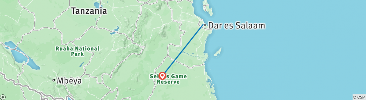 Karte mit der Reiseroute