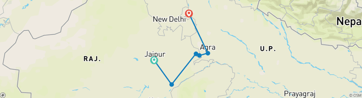 Imagen de un mapa que muestra la ruta del circuito