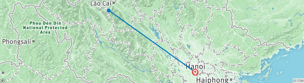 Karte mit der Reiseroute