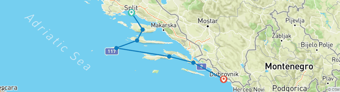 Imagen de un mapa que muestra la ruta del circuito