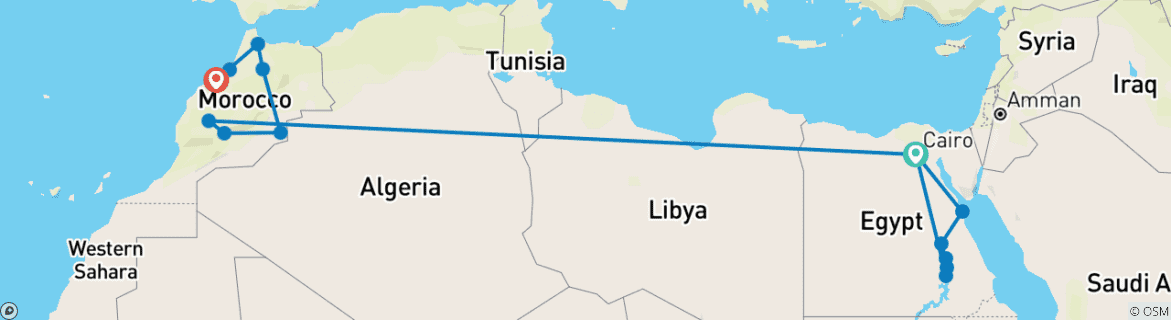Imagen de un mapa que muestra la ruta del circuito