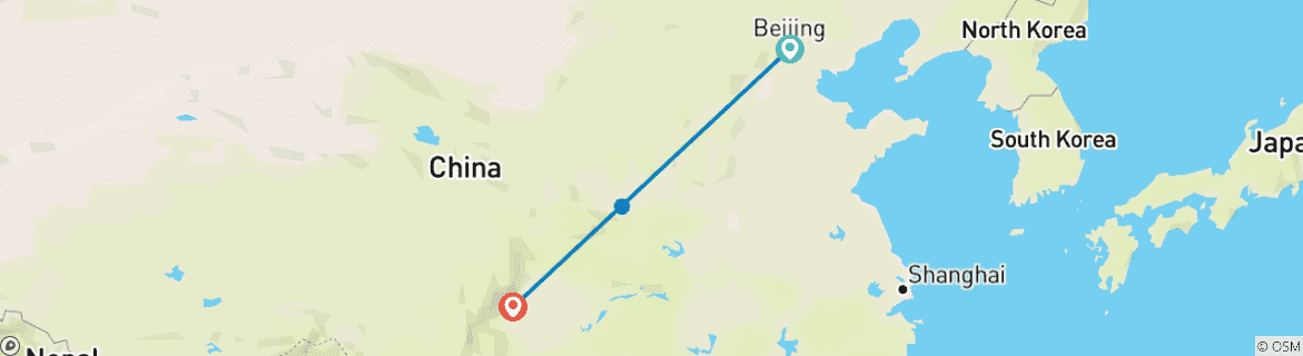 Karte mit der Reiseroute