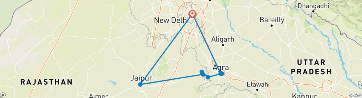 Imagen de un mapa que muestra la ruta del circuito