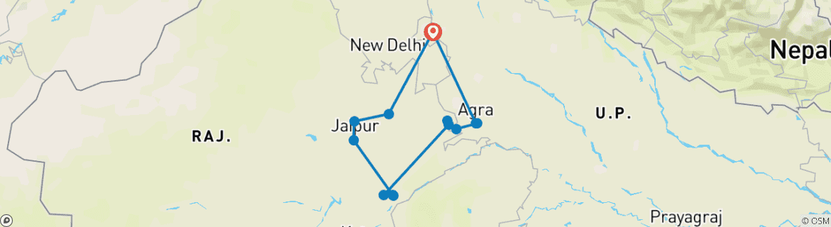 Imagen de un mapa que muestra la ruta del circuito