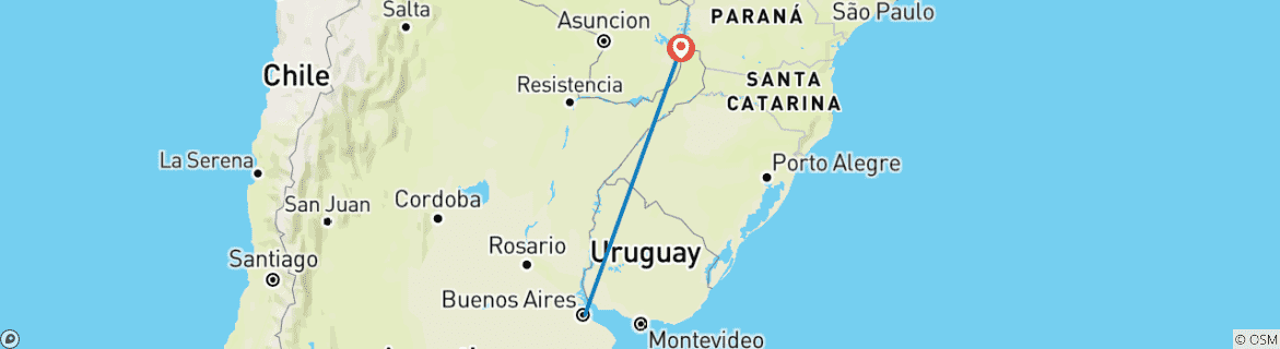 Imagen de un mapa que muestra la ruta del circuito