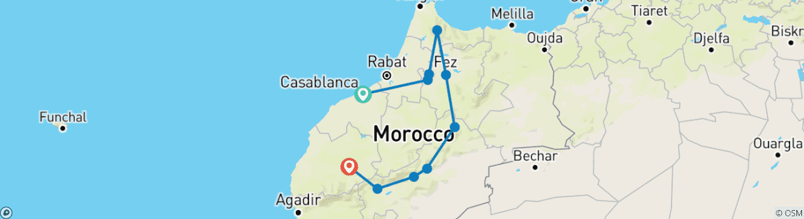 Imagen de un mapa que muestra la ruta del circuito