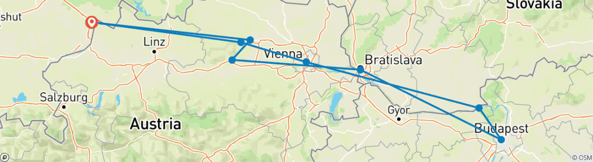 Imagen de un mapa que muestra la ruta del circuito