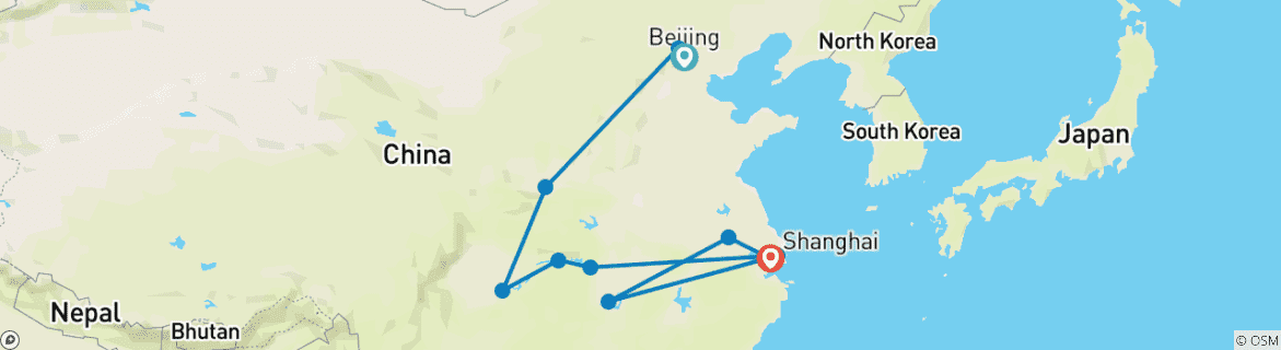 Imagen de un mapa que muestra la ruta del circuito