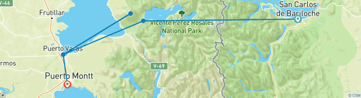 Imagen de un mapa que muestra la ruta del circuito