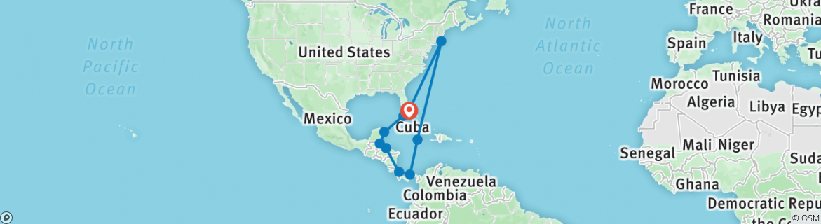 Imagen de un mapa que muestra la ruta del circuito