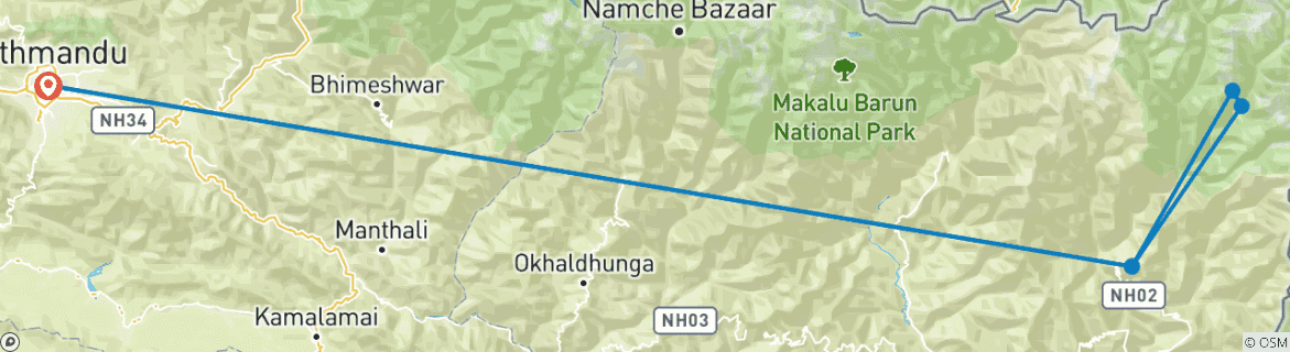 Imagen de un mapa que muestra la ruta del circuito