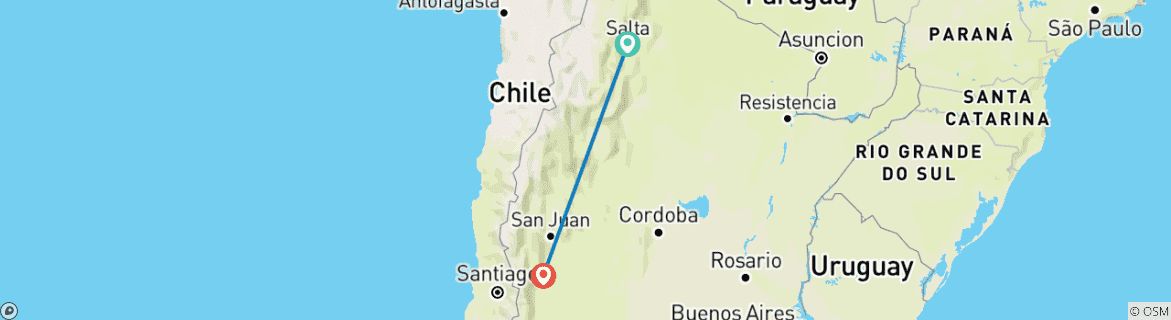 Imagen de un mapa que muestra la ruta del circuito
