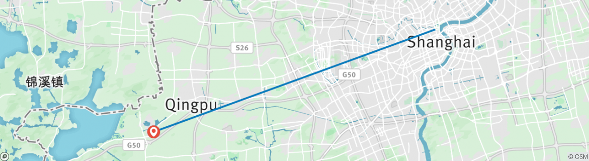 Karte mit der Reiseroute