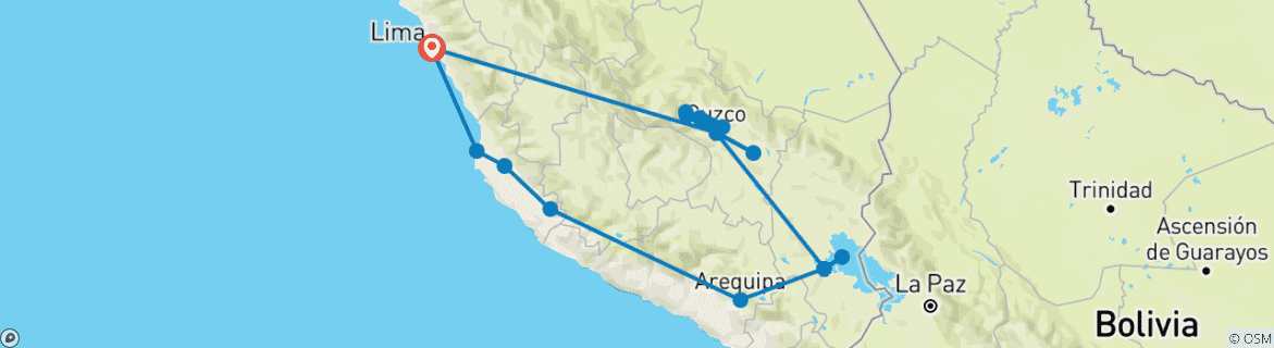Imagen de un mapa que muestra la ruta del circuito