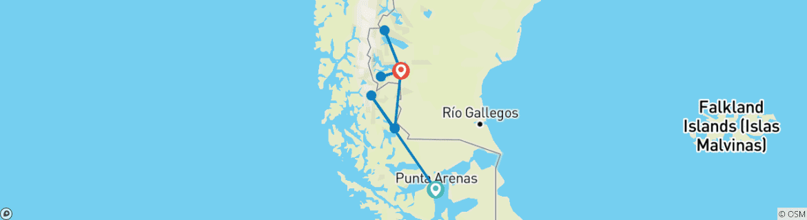 Imagen de un mapa que muestra la ruta del circuito