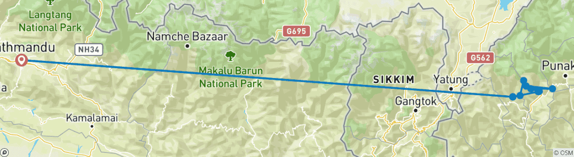 Imagen de un mapa que muestra la ruta del circuito